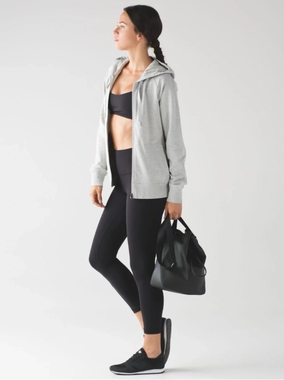 Lululemon Split Hoodie Heathered Light Grey